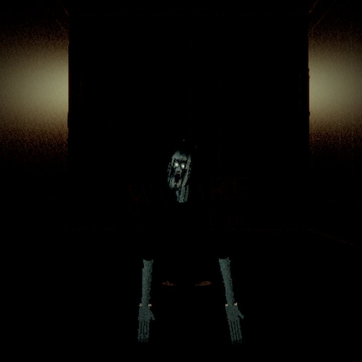 A runner: one of the drowned, standing in a dark passage