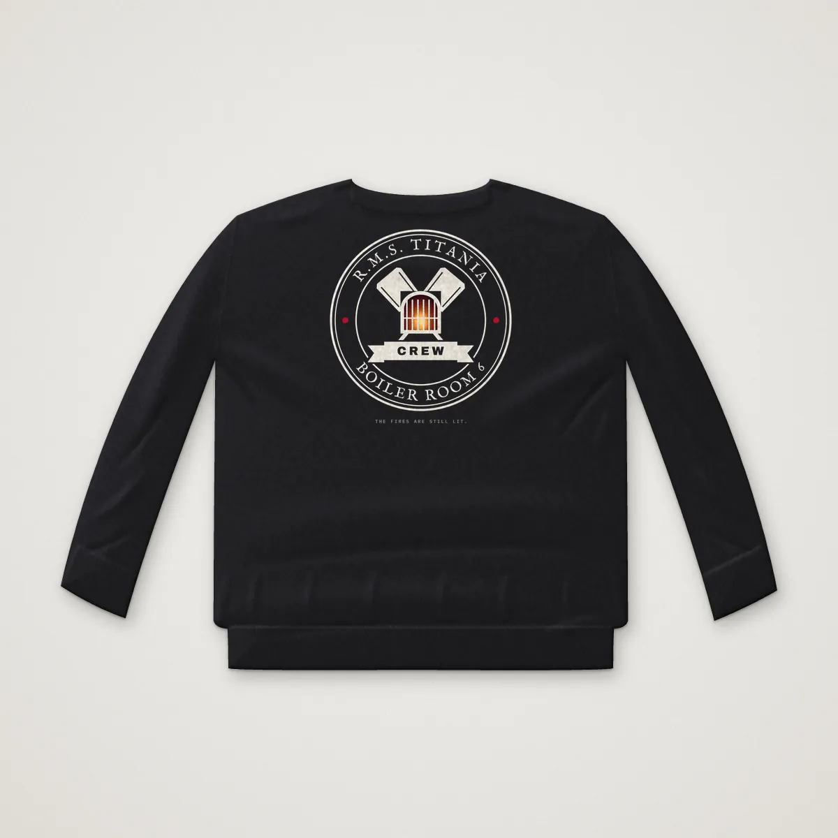 R.M.S. TITANIA Crew Crewneck in Black, back