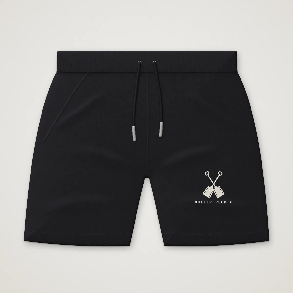 BOILER ROOM 6 Fleece Shorts in Black, front