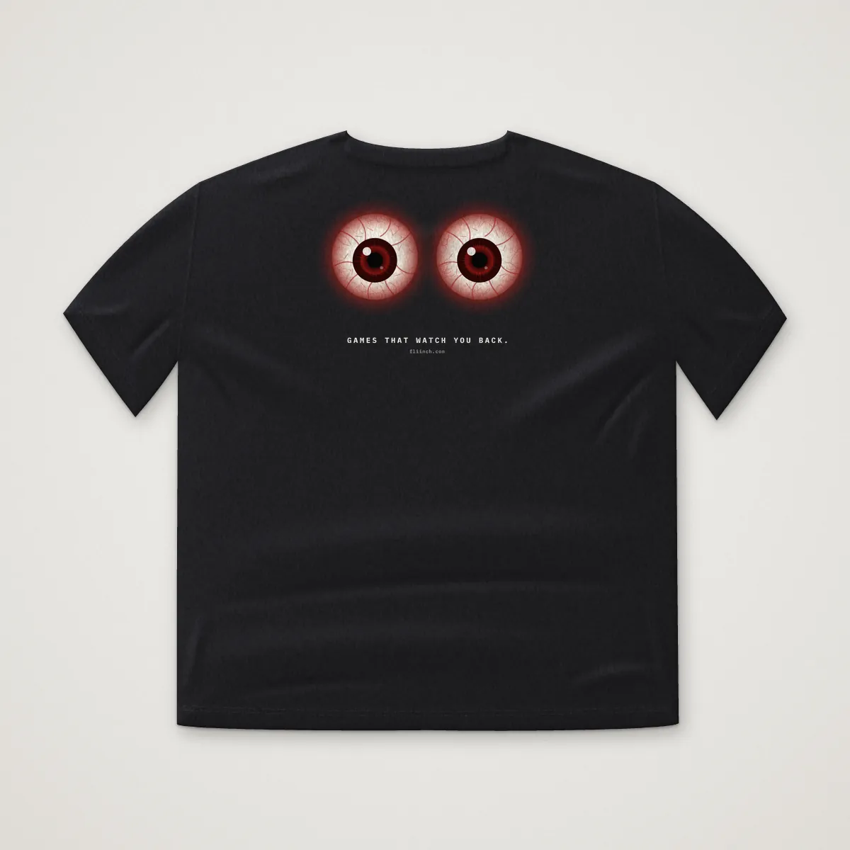 WATCHING YOU Heavyweight Tee in Black, back