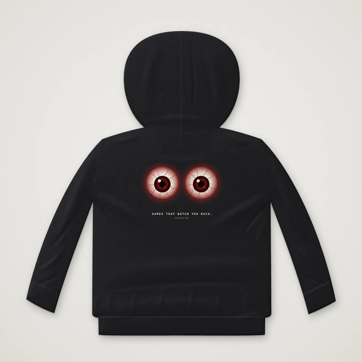 WATCHING YOU Hoodie in Black, back