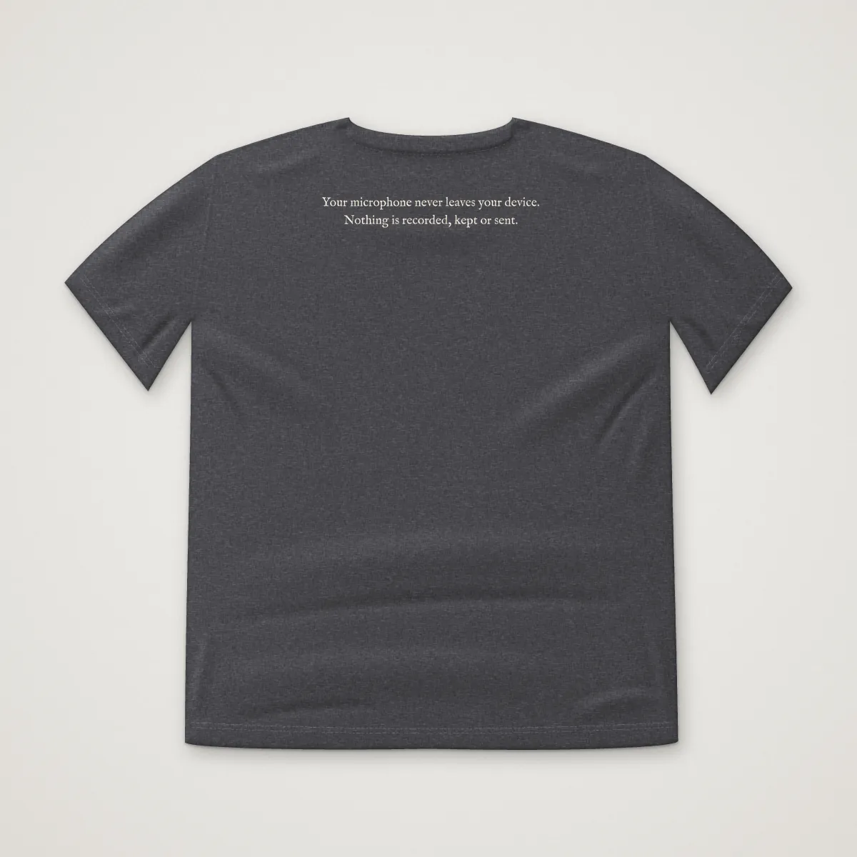 HOLD YOUR BREATH Tee in Charcoal Heather, back