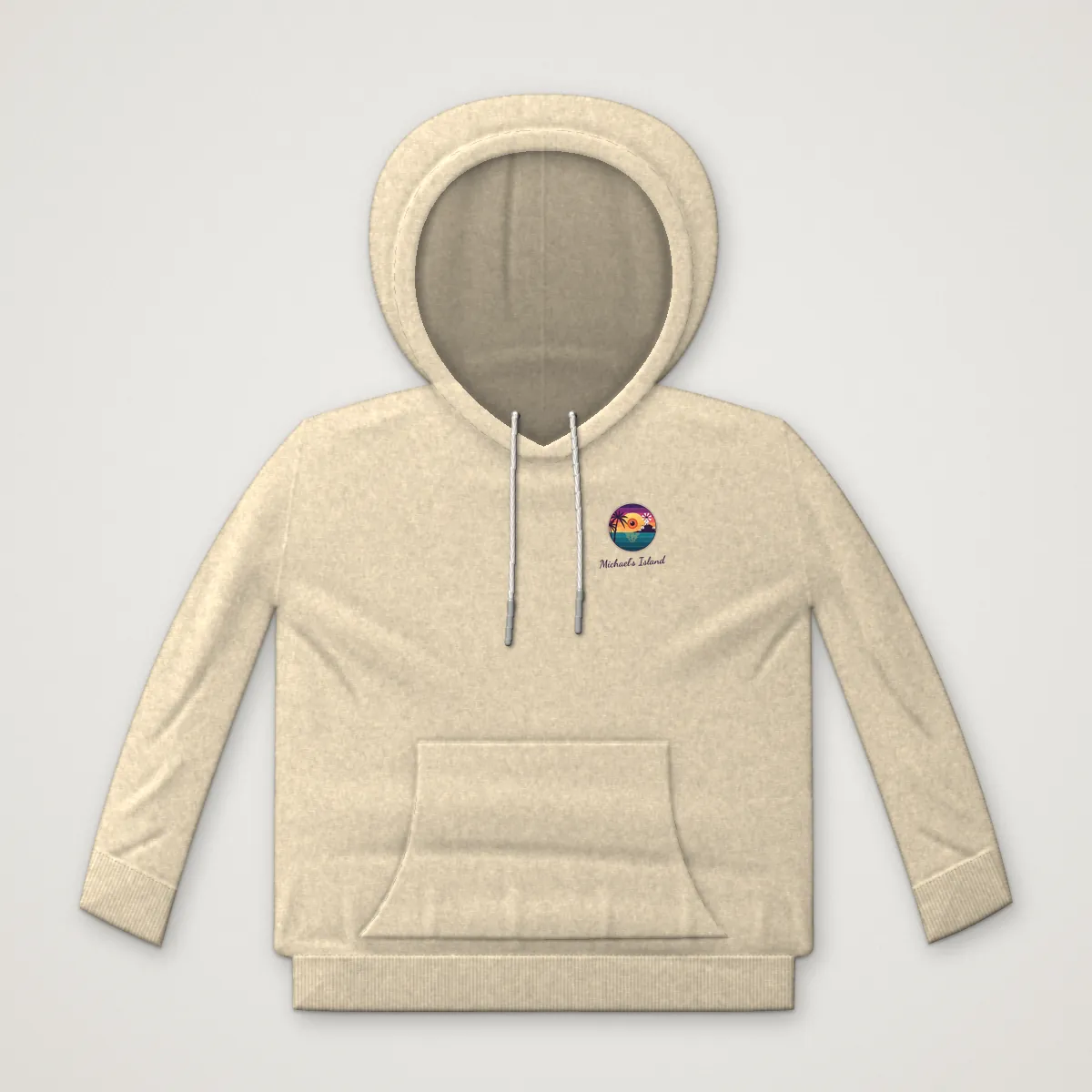 ISLAND RULES Hoodie in Sand, front