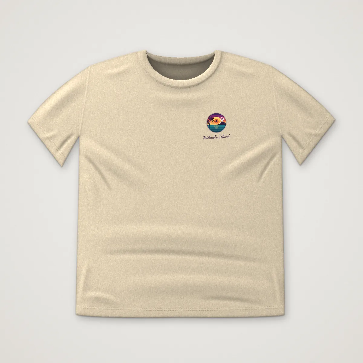 ISLAND RULES Tee in Sand, front