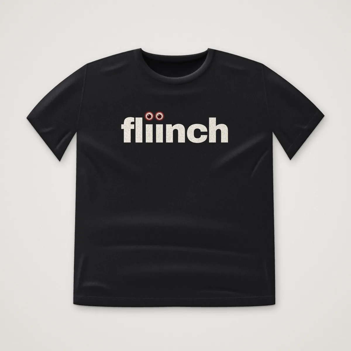fliinch Logo Tee in Black, front