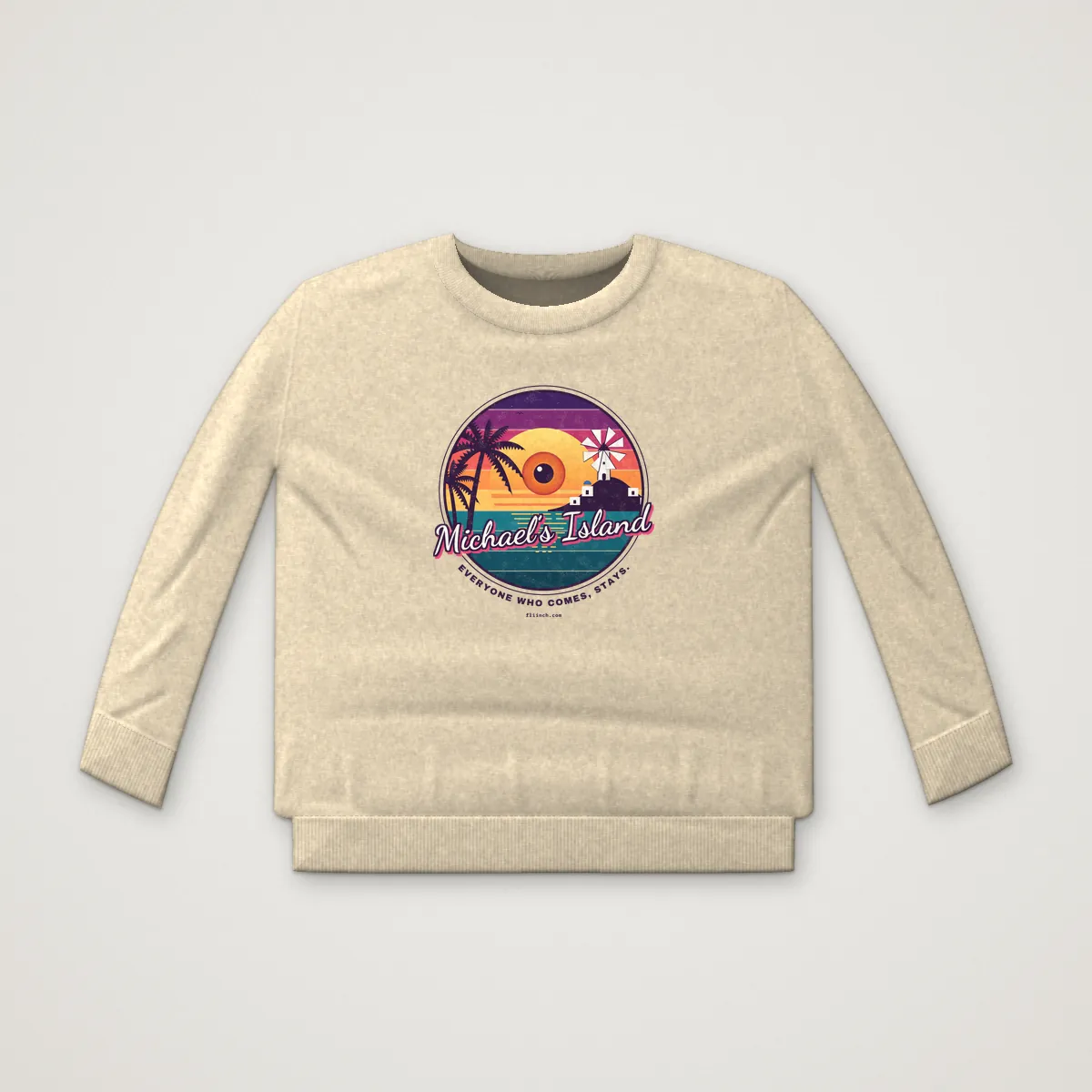 MICHAEL'S ISLAND Crewneck in Sand, front