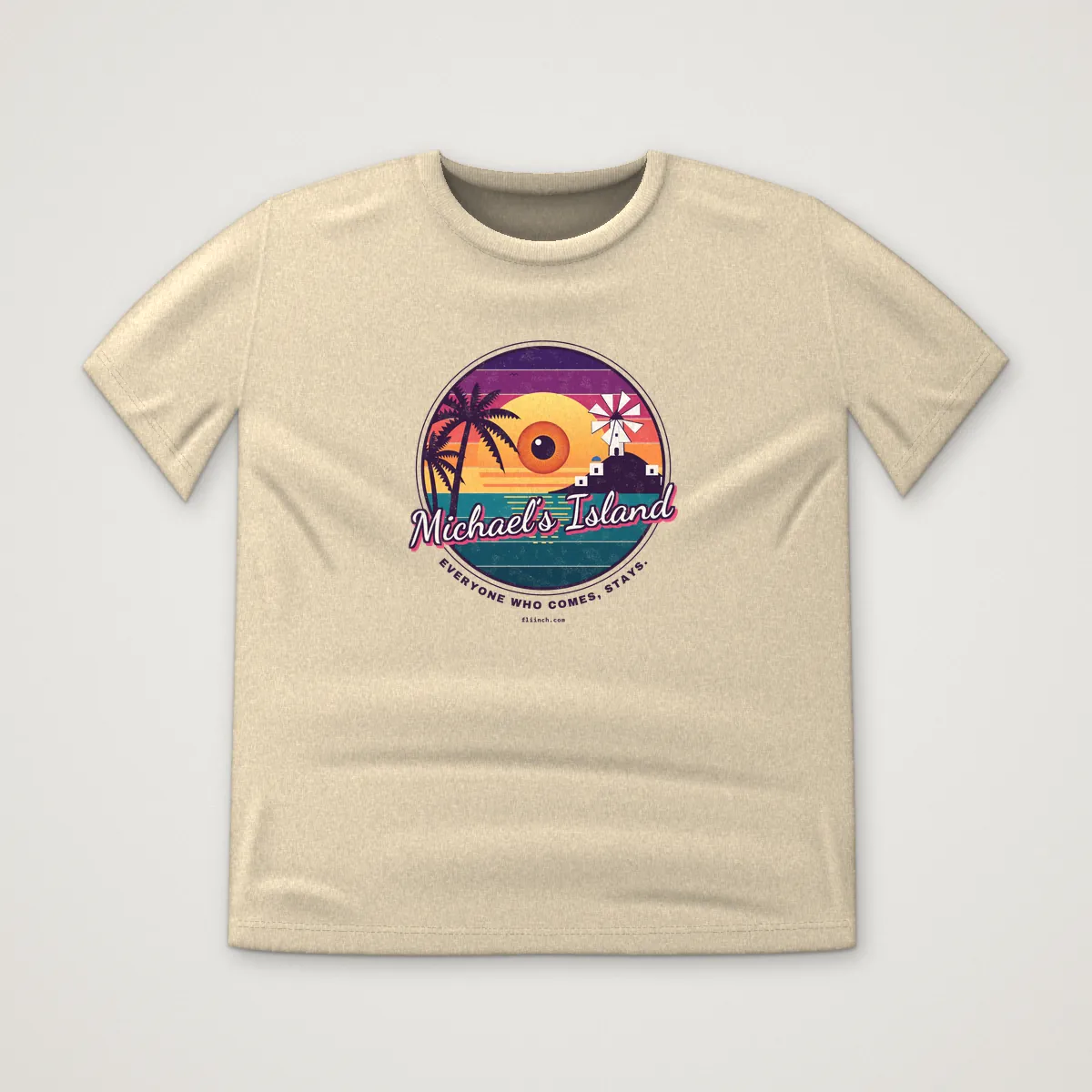 MICHAEL'S ISLAND Tee in Sand, front