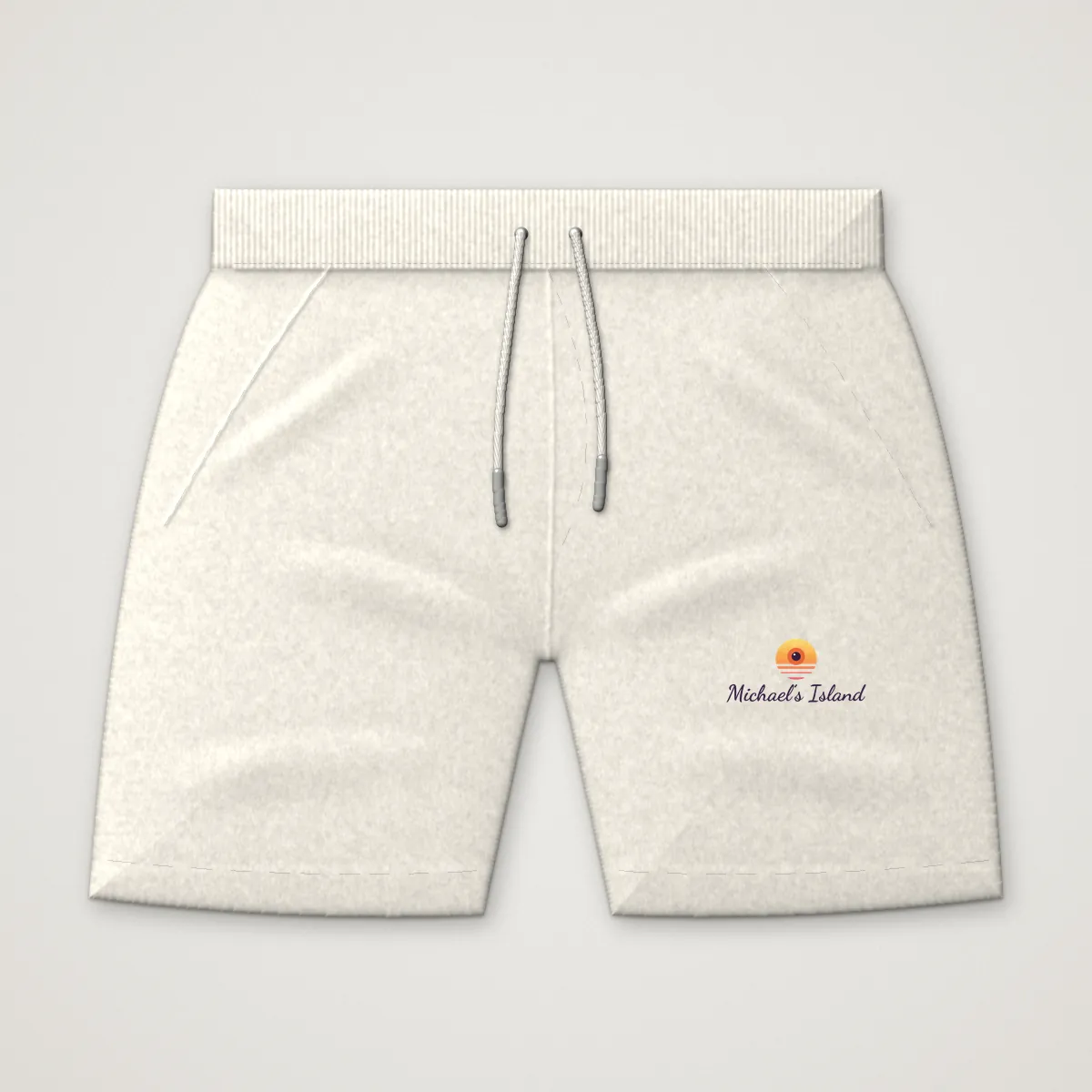 MICHAEL'S ISLAND Fleece Shorts in Bone, front