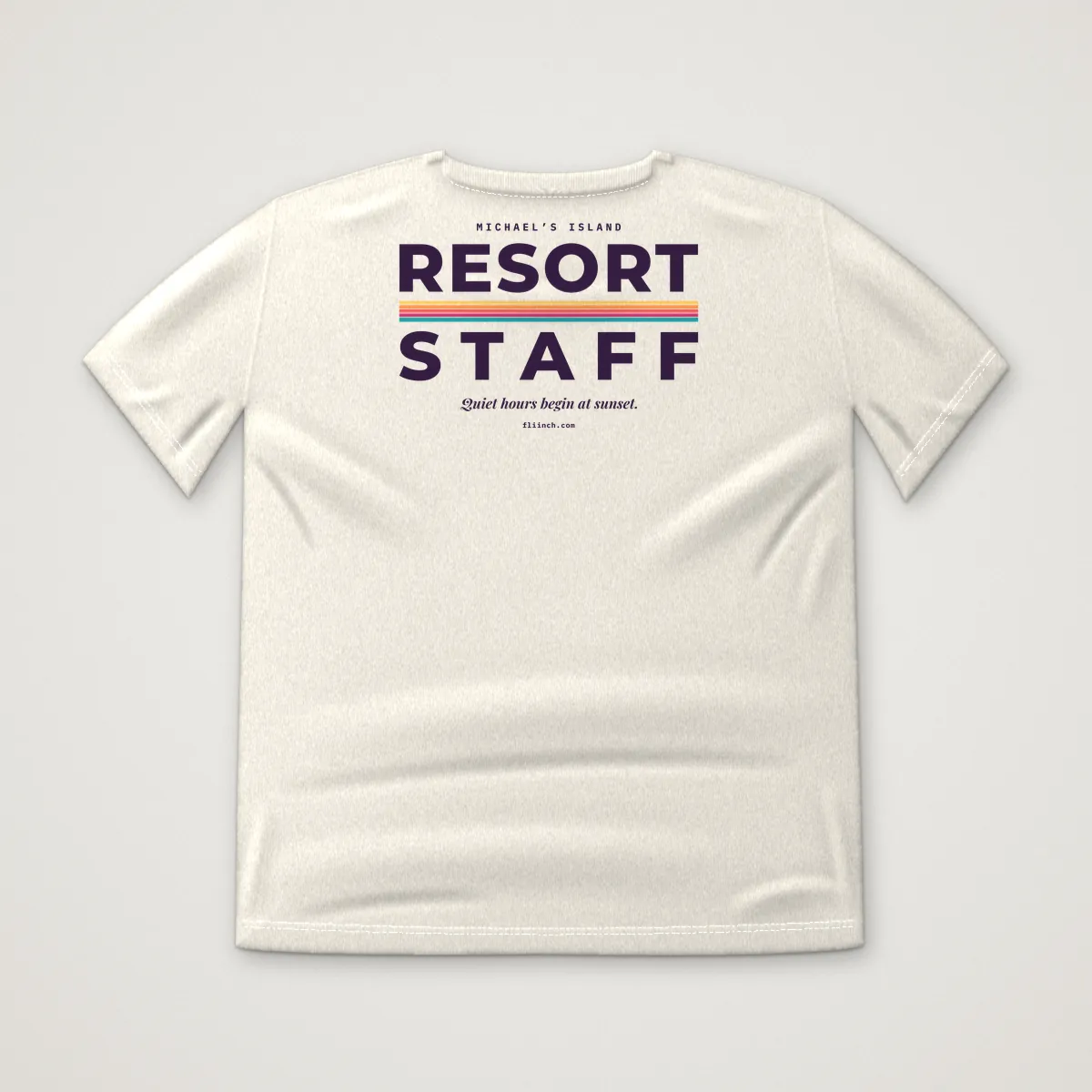 RESORT STAFF Tee in Bone, back