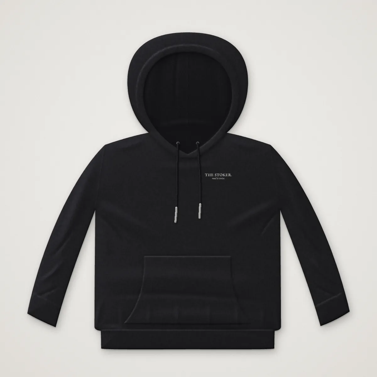 THE STOKER. Hoodie in Black, front