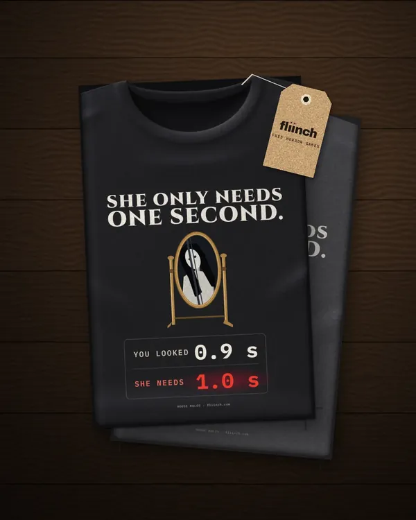 The SHE ONLY NEEDS ONE SECOND. design
