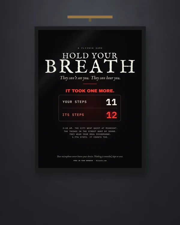 The HOLD YOUR BREATH POSTER design
